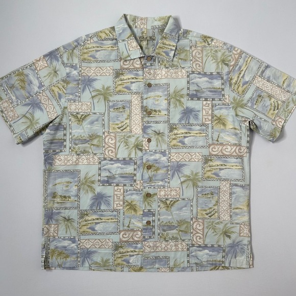 Batik Bay Men's XL Palm Tree Island Print Button Up Hawaiian Shirt - Picture 2 of 12